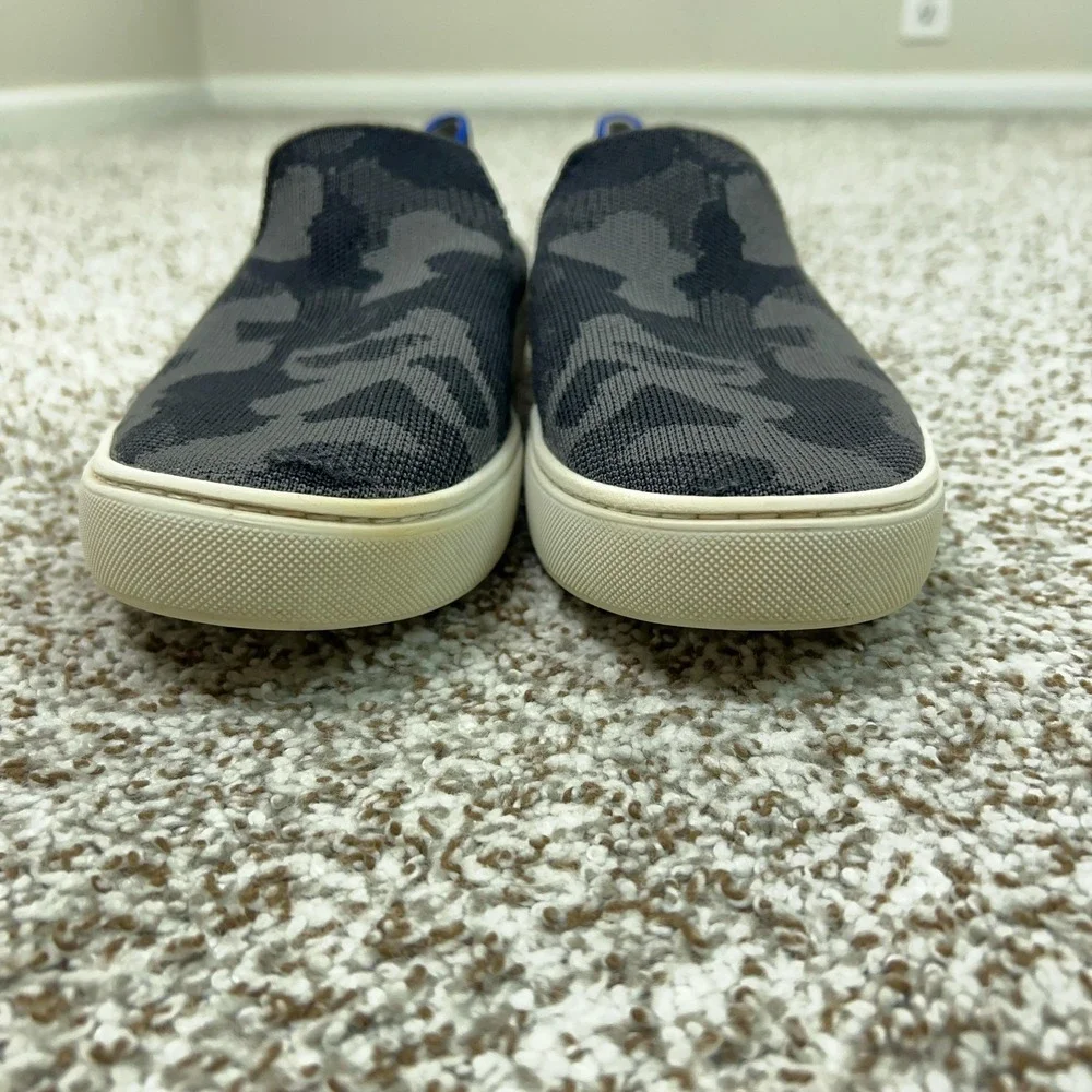 Rothys Shoes‎ Womens Size 10.5 Gray Camo City Slip On Sneaker Flats Knit Casual